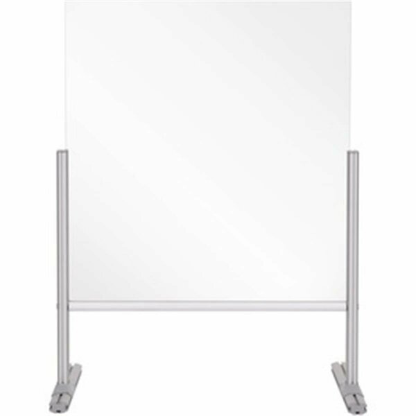 Tosafos 26 x 34 in. Framed Glass Desktop Counter Barrier TO3193830